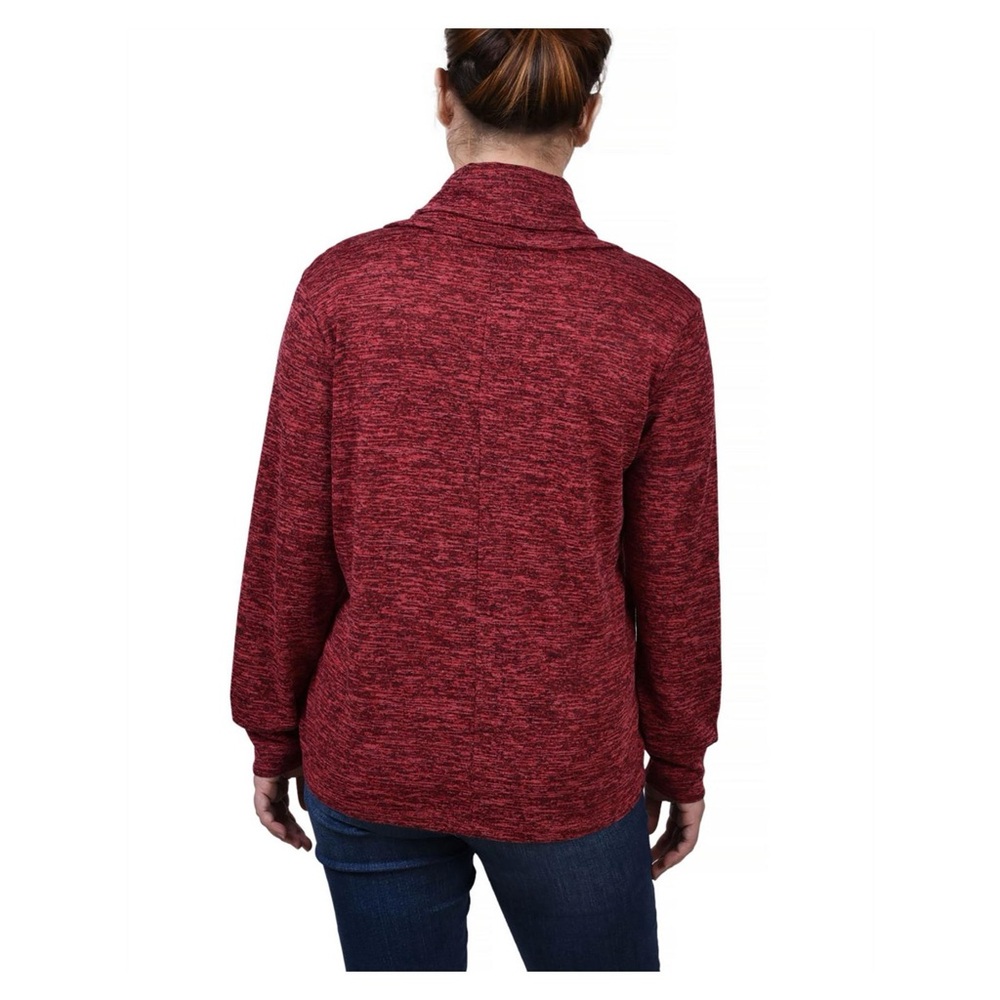 🚨NEW NOTATIONS Petite Long Sleeve Overlapping Cowl Neck Top - Picture 2 of 4
